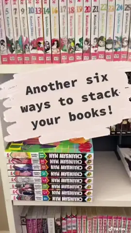 I’ve got another six ways to double stack your books! 📚 #bookshelf #doublestacking #mangarisers #bookrisers #mangaorganization #mangaorganizing #bookorganizing
