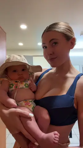 When you and your infant show up to a conservative utah pool in bikinis 🫶🏼💓