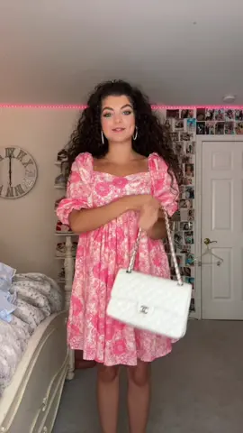 did i make the right choice? #gabbyvigorito #brunettebarbie #babyshower #babyshowerdress #OOTD #grwm #pinkdress #babydolldress