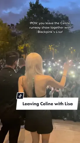 I walked out of the #Celine Men Spring/Summer 2023 runway venue with #blackpink's #Lisa in Paris! The crowd was insane! #LALALISA #LISAXCELINE