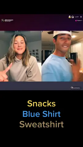 Auslie is back on live! 🅰️🦋 #auslie #austinandallie #blueshirt @Austin @Allie