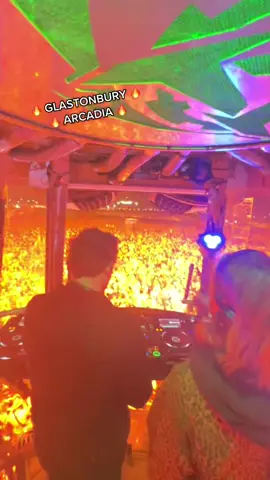 🔥 GLASTONBURY ARCADIA 🔥 Such an honour to represent Drum & Bass on this spectacular stage with @Dimension ❤️ @poppy.pbaskcomb #arcadia #glastonbury #subfocus #electronicmusic