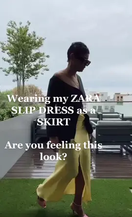 @zara  SLIP DRESS as a SKIRT! #OOTD #ootdfashion #ootdinspo #outfitinspo #fashioninspo