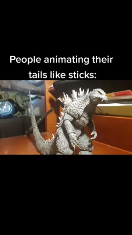 Not trying to toot my own horn but😏#dinosaur #godzilla #stopmotion #necatoys #tail #tailmovment