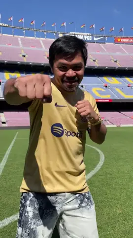 🇵🇭 PAC-MAN in the house!! 🥊 #fcbarcelona #barça #barçaontiktok #mannypacquiao #boxing #campnou