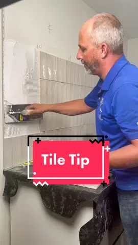 Tile tip of the day. Full tutorial up now #homereno #homerenovisiondiy #tile #tiletutorial #tiletips #tiletip #verticaltile #backsplash #backsplashtile