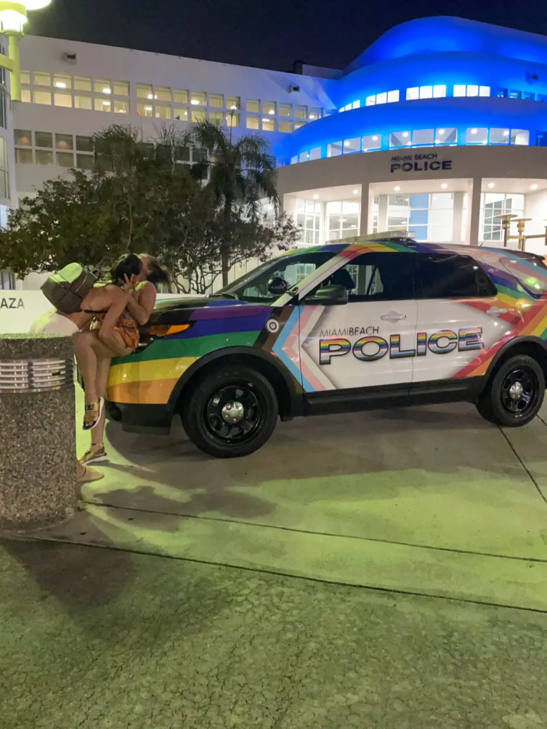 #POV: you see a #LGBTQ Police car and throw your girlfriend on the car to take a photo and say f them 😘 #fyp