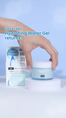 You asked for its return. Now we deliver. Our ultra-lightweight, non-sticky water gel returns for all hydration lovers!#HadaLaboMalaysia #HadaLabo #skincare #hydrating #hydration #moisturiser #watergel