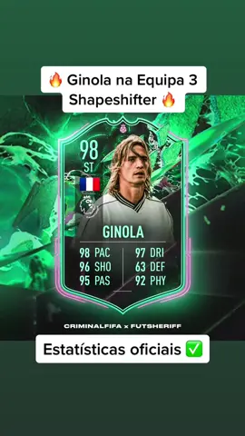 🚨Ginola 🇫🇷 está a chegar na  Equipa 3 Shapeshifters! Premier League🔥 ST🔥 Estatísticas oficiais 🥰 Confirmado pelo @thefutsheriff ✅ 📸 @criminalfifa  #FUT | #FIFA22 | #shapeshifters | #fifaleaks | #fifabrasil #fy #fyp #fifa22ultimateteam #ginola