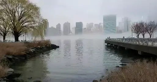 #eastriver  #fog #whatisee #gray #water #city