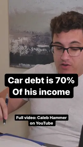 His car debt makes up nearly 70% of his income! 😵 #PersonalFinance #creditcard #investing #investment #investor #realestate #realestateinvestor #daveramsey #finacialfreedom #money #business #grahamstephan #entrepreneur #trading #debt #credit #financialadvisor #wealth #cardebt