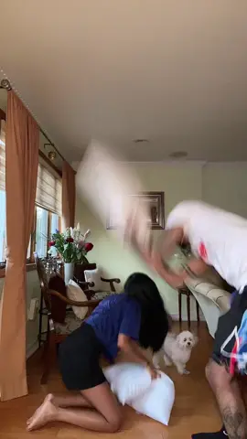 The most chaotic video ever. I fell to floor from laughing so hard and my poor dog is trying to save me but is scared while wearing one sock! @slickrickk513 #rickaly #couplestiktok