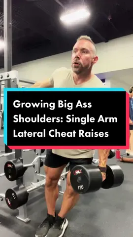 Growing Big Ass Shoulders: Cheat Side Raises #gainersparadise #paulkrueger #personaltrainer #coach #onlinecoach #bodybuilding #FitTok #GymTok #workout #naturalolympia #heavy #mass #shoulders