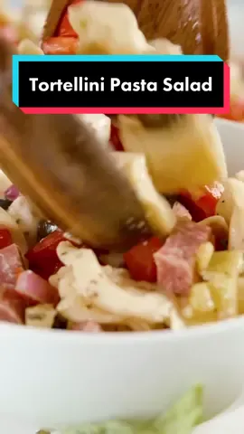 Can’t go wrong with more cheese! #tortellini #tortellinipastasalad #pastasalad #SummerEats #Recipe #summerrecipes #potluckidea #potluckrecipe #backyardbbq