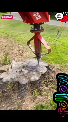 Tree stamp cutting machine at Work.