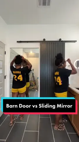 Reply to @prettygirlsol that actually wouldn’t work & heres why! #diymirrorhack #diybarndoor #barndoordiy #diybathroommakeover