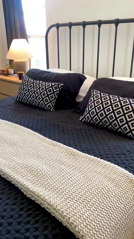 A glimpse into our master bedroom 🖤 #masterbedroom #modernhome #targethome #livingspaces #casaluna #ikea