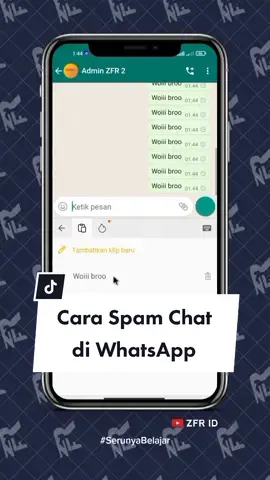 Cara Spam Chat di WhatsApp #serunyabelajar #taugasih #kelastekno #samasamabelajar #tipsandtricks #SerunyaBelajar #fypandroid #tutorialandroid #trikwa