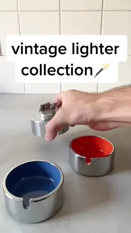 the lighters nobody can pocket 👊🏼💥🚫😤#vintagecollection #vintagelighter #electromatch #vintageashtray #thriftok #70style #collector #vintagedesign #spaceage #midcenturymodern