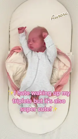 To keep the triplets on the same routine we need to feed them at the same time as eachother.  That means once one wakes up, we need to wake the others.  Even though your never meant to wake a sleeping baby!  We feel bad for disturbing them but its the only way to keep some order in an already chaotic day!  #tripletsoftiktok #triplets #feedingtriplets