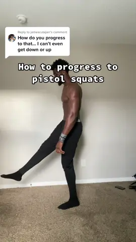 Reply to @jamescutajarr do these exercises to progress to pistol squats#foryou #squat #calisthenics #GymTok #fypシ #FitTok #tutorial