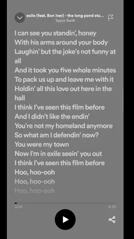 first post #exile #taylorswift #songlyrics #swiftie #fyp #fypツ
