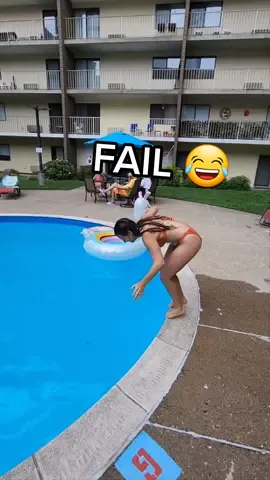 A little miscalculation. Like if you want to see attempt 2. #funny #pranks #fails #fail #OhNo #diving #FamilyFun #momfail