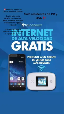 Teléfono gratis  ‼️‼️ #truconnect #truconnectagent #celulargratis #pr #usa