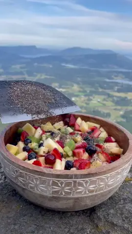 Fruit Salad with a view 🍉 #fruit #salad #fruitsalad #aesthetic #asmr #healthy #healthyrecipes