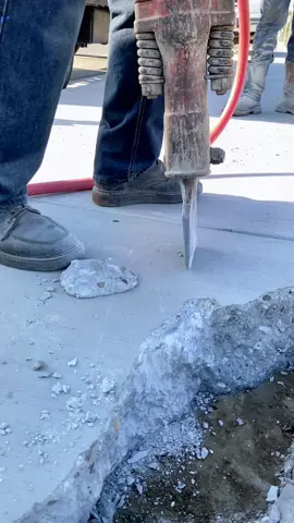 Breaking 5-6 inches of #concrete #sidewalk #masonary #jackhammer #demo #demolition #slowmo #slowmotion #shotoniphone #fyp #foryou #tiktok #tiktoker #work #construction #satisfying #satisfyingvideo #poundtown #breakshit #explore #viral