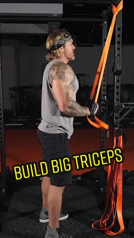 You can build big triceps at home unisng resistance bands. #tricepspushdown #howto #resistancebands #workout #triceps #Fitness