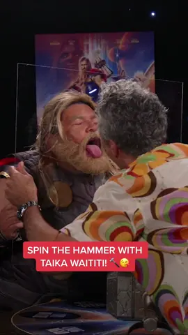 Guillermo plays Spin the Hammer with Taika Waititi! 🤣 #Thor #Marvel