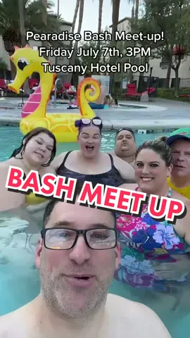 PEARADISE MEETUP AT THE BASH 🙌 Come jang out with us at the pool at 3PM! #pearadise #bodypositivity #biggirlhype❤️ #plussizeedition #bbwbash #biggirlsrock