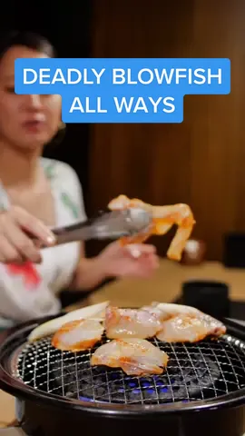 We tried deadly blowfish prepared in many different ways! 🐡 #fyp #fugu #blowfish #pufferfish #deadly #onlyinjapan #japanesefood #japanthings #ふぐ #グルメ動画