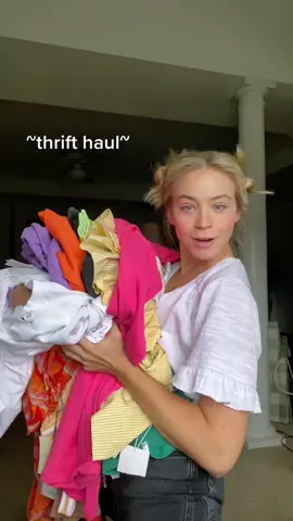 donating half ur wadrobe means u get to go buy more, right??!😀😀 #thrifthaul #immovingdontjudgethemess #fyp #yolo #lit