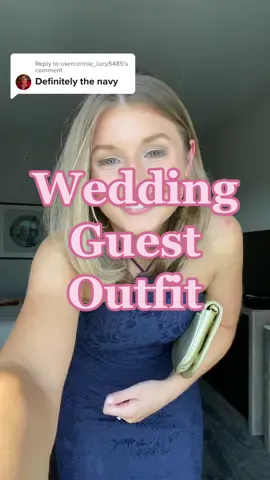 Replying to @userconnie_lucy5485 wearing the navy for wedding #1 !! 💗