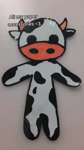 All my accessories! <3 #fyp #viral #paperanimals #cow #accessories #cute