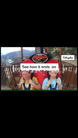 Both of my sons reaction to the terrordactyl ride. It went viral on Youtube. Before everyone comes for me he asked to ride this.