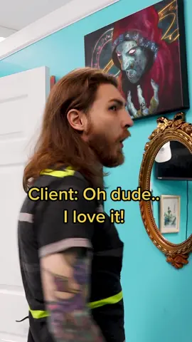 Client is too shy to take his shirt off to get tattooed 😂 #teamdestroy #tattoo #skit #meme