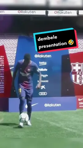 you've never seen a player presentation as bad as this one 😅🤣🤣 #dembele #barcelona