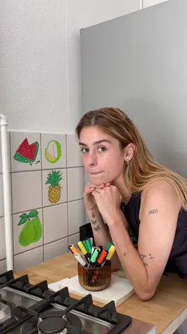 Replying to @maya_mussen22 CANTALOUPE!🍈✨ I’ve just posted a WALL REVEAL on my youtube with English subtitles! Link in bio <3 #kitchenart #wallreveal #fruit #cantaloupe #melon