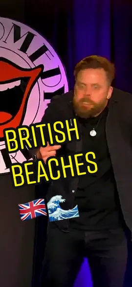 BRITISH BEACHES 🇬🇧🌊 #comedy #standup #beaches #uk #aus #sharks #brighton #fyp #london