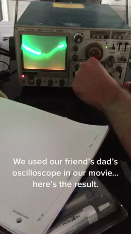 Making an old electricity device cinematic ⚡️💡⚡️Check out Infinite Light on Tubi! #cinematic #props #filmmaking #behindthescenes #indiefilm #film #production #oscilloscope #art