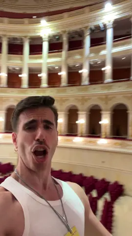 Testing the acoustics at Teatro Amintore Galli in Rimini, right before my performance there!#foryou #vocalwarmup #operasinger @operamoments