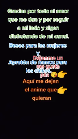 Déjenme los animes que ustedes quieran, yo se los traeré sean subtitulado o en latino, no todos los animes están en latino, comenten, comenten. #AnimesParaTi #LosAmo