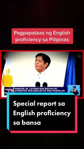 Nais na Pres. #BongbongMarcos na pataasin ang English proficiency ng mga mag-aaral sa bansa. Pero para sa mga nasa akademya, kailangan munang patuloy na gamitin ang mother tongue o katutubong wika sa loob ng mga classroom. #FrontlineTonight #NewsPH #SocialNewsPH