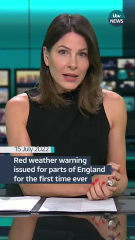Red weather warning issued for parts of England for the first time ever #weather #news #uk #heatwave