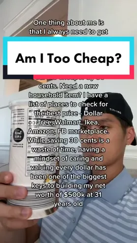 Its not about the 30 cents. It’s about being intentional with your money and putting your money towards whatever you value. Some of my values are retiring early to spend more time with my fam, trying new restaurants, teaching personal finance, watching my daughter experience new things. What do you value and spend your money on? #savingmoney #savingmoneytips #cheaptok #financialfreedom #financialindependence #fyp