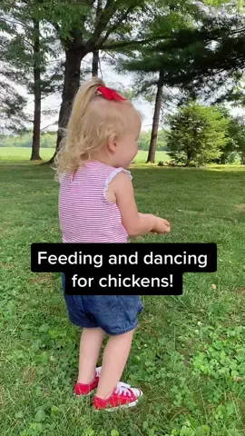 She was so happy to share her snack! #fyp #foryourpage #toddlersoftiktok #chickensoftiktok #kidsandanimals