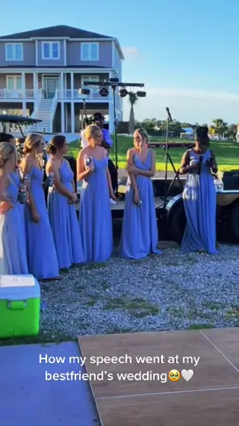 I have a soft spot for the my bestfriend’s🥹🤍 Definitely was planning on crying. #fyp #foryou #maidofhonorspeech #weddingspeech #weddingtiktok #weddingreception